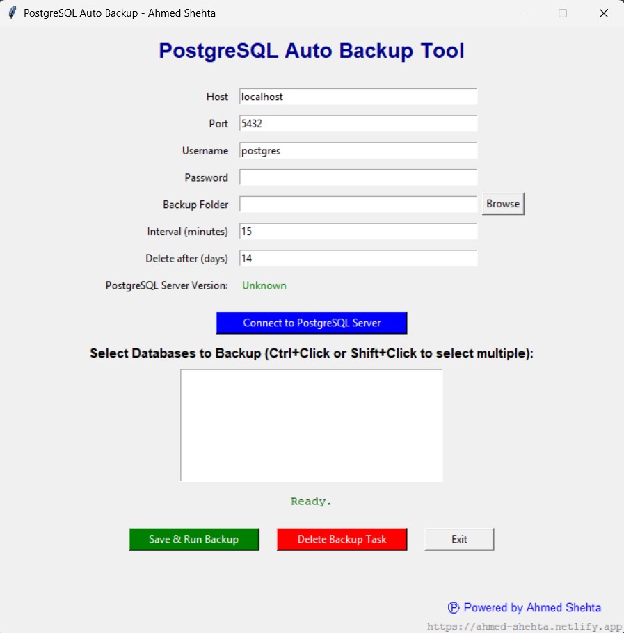 PostgreSQL Auto Backup Tool